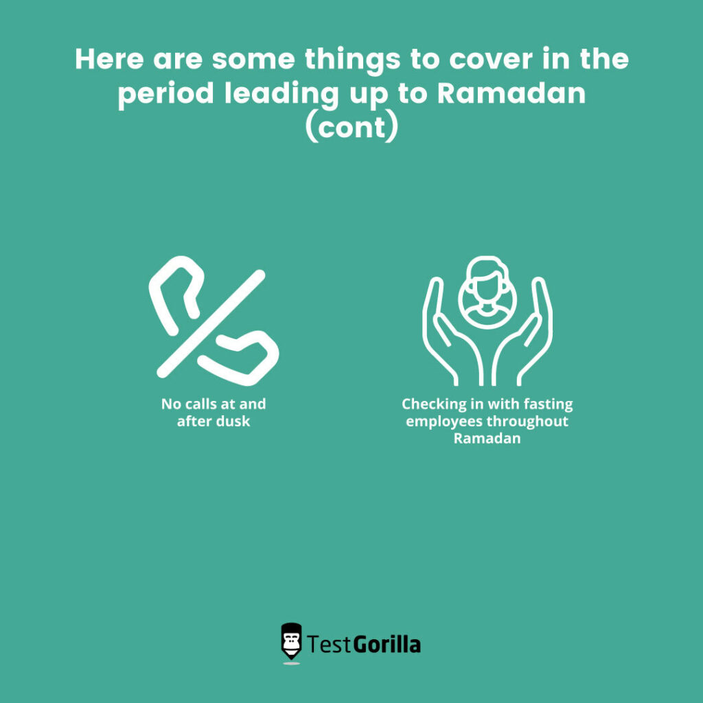 Things cover period leading Ramadan cont