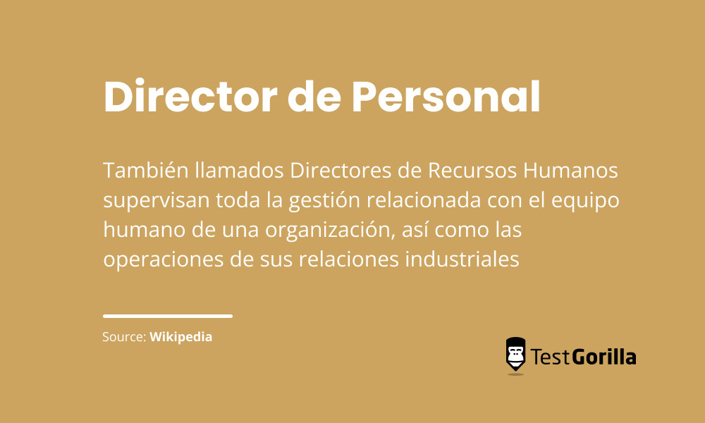 ¿Qué es un director de personal?