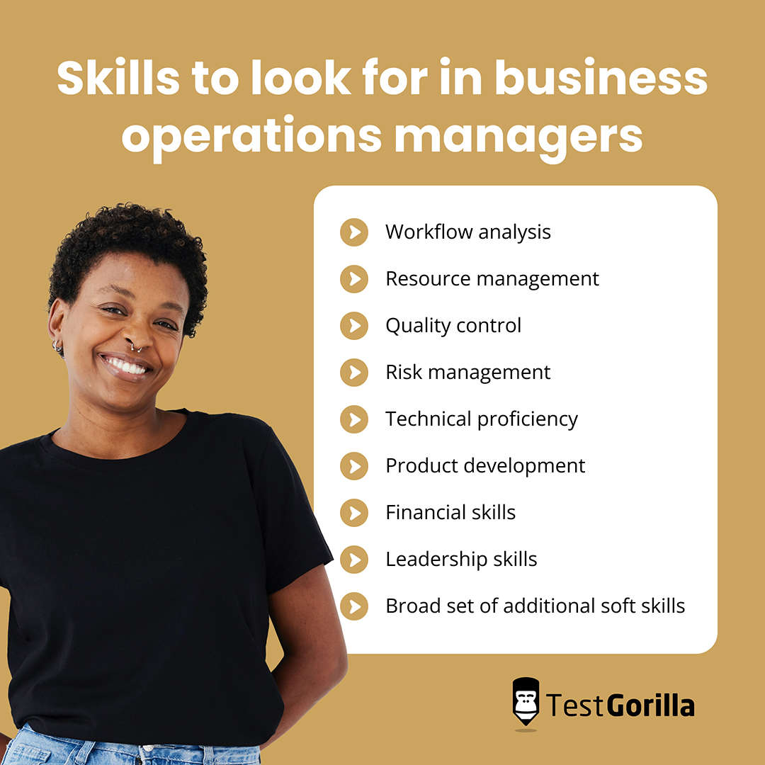 Skills to look for in business operations managers graphic
