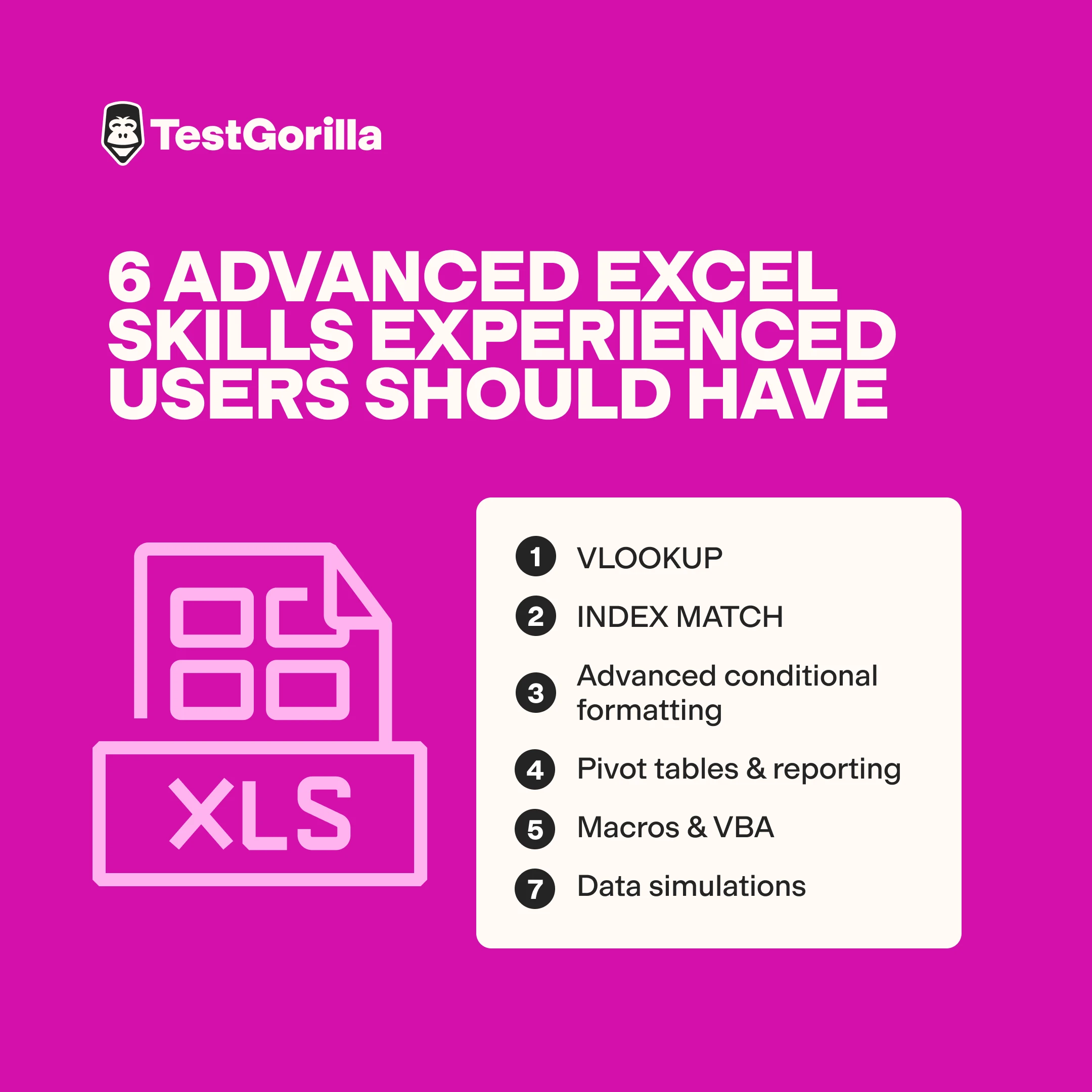advanced Excel skills experienced users should have