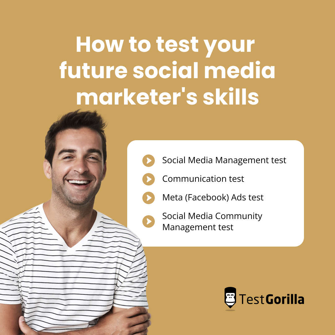 How to test your future social media marketers skills graphic