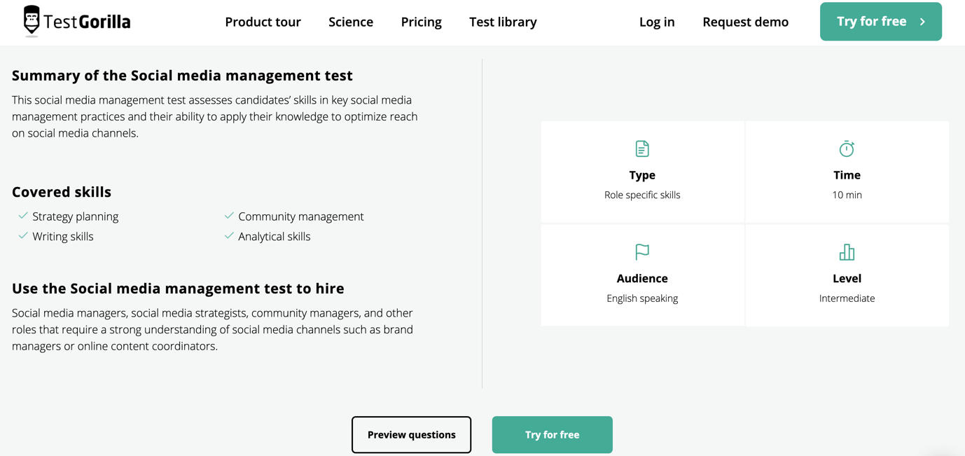 How to hire a Facebook ads specialist - TestGorilla