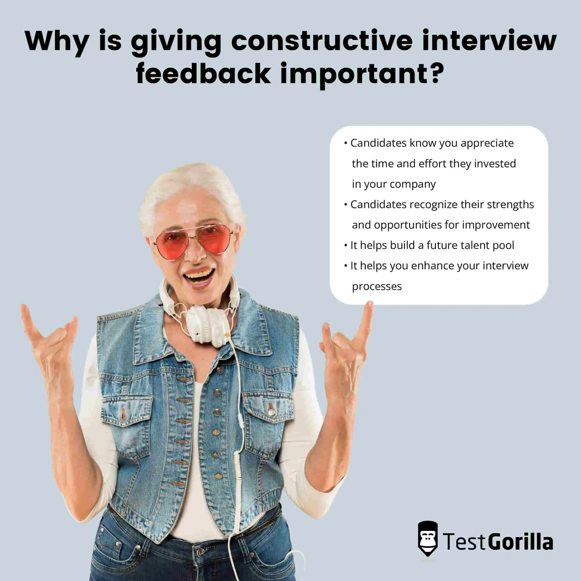 image showing the reasons why giving constructive interview feedback is important