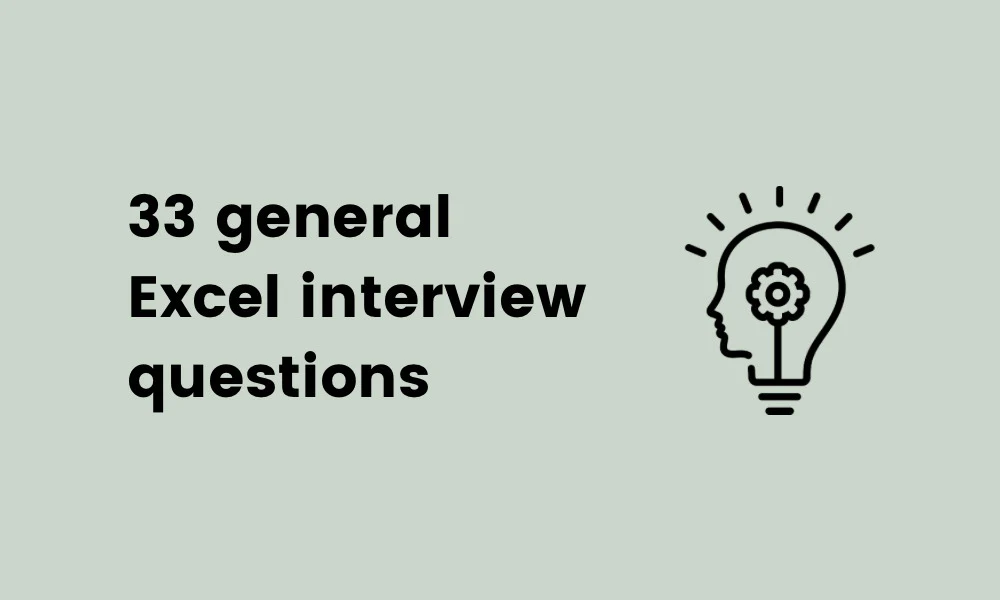 image for 33 general Excel interview questions 