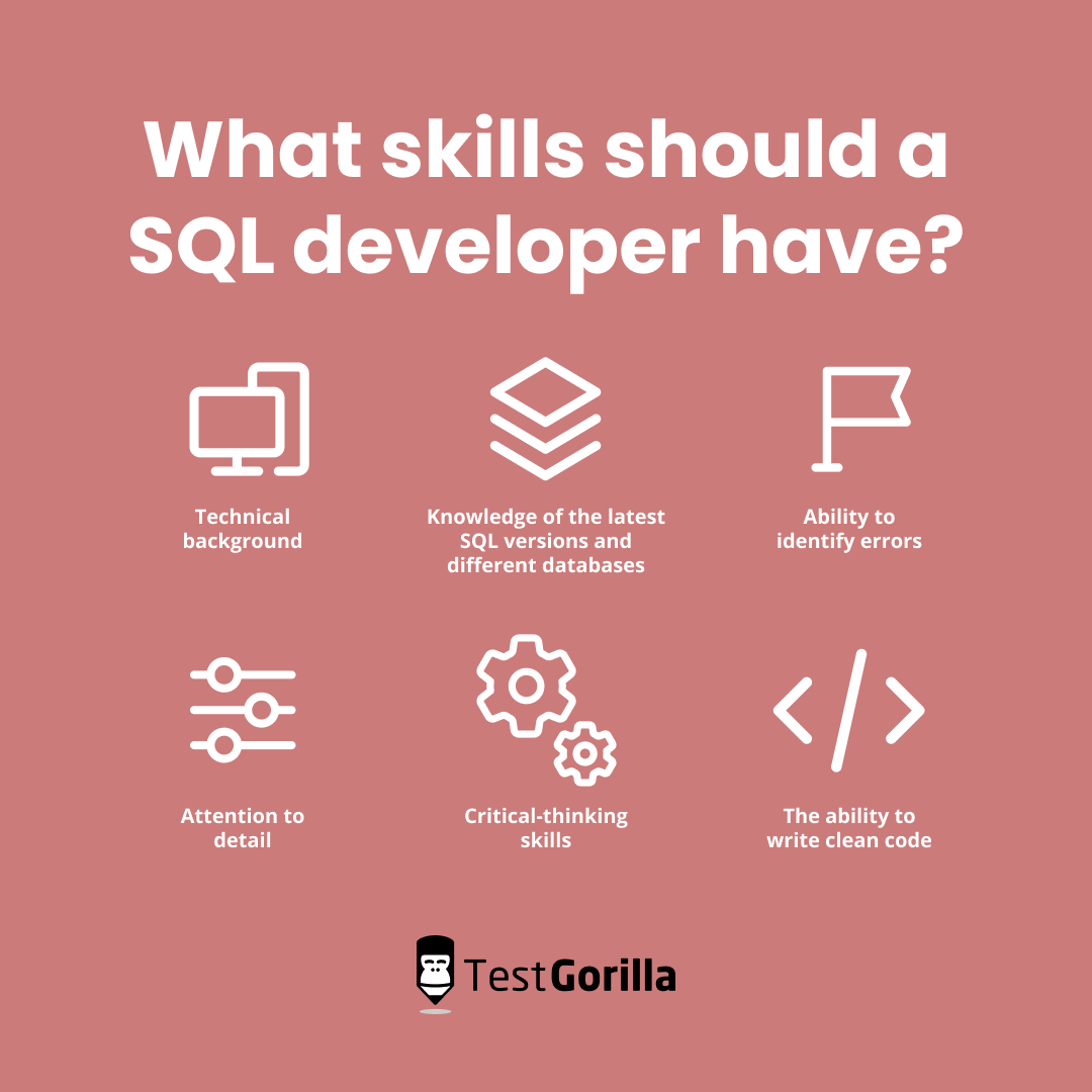 what skills should a SQL developer have