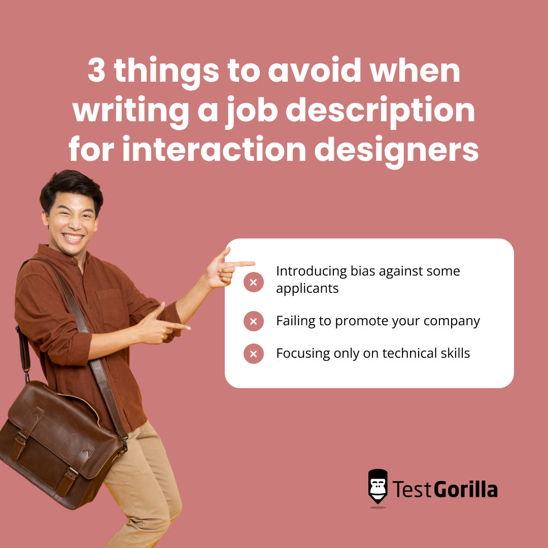 3 things to avoid when writing a job description for interaction designers graphic