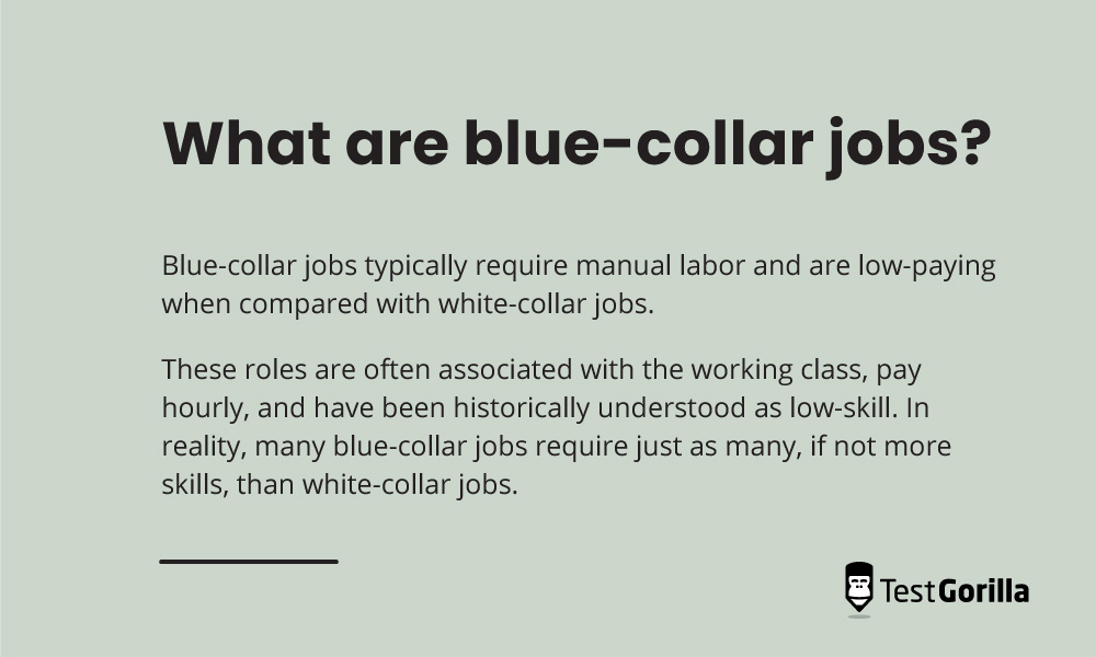Definition of blue-collar jobs