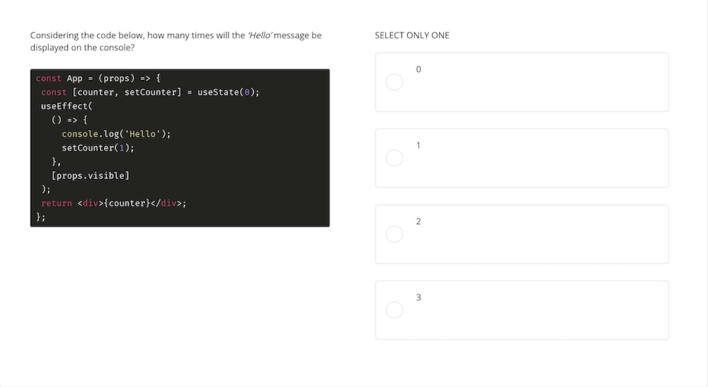 react coding question