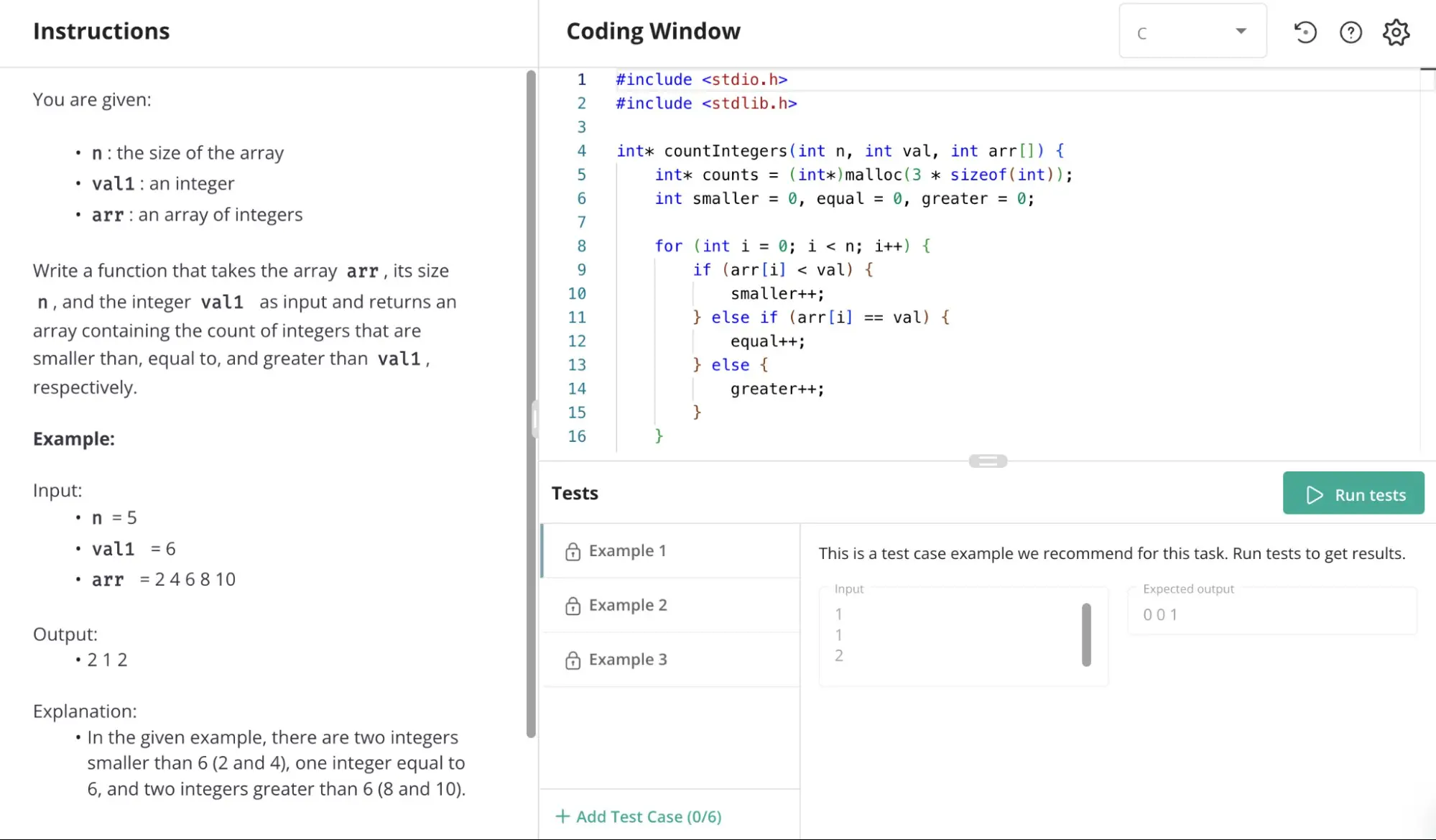 An example question from TestGorilla's Python Online test