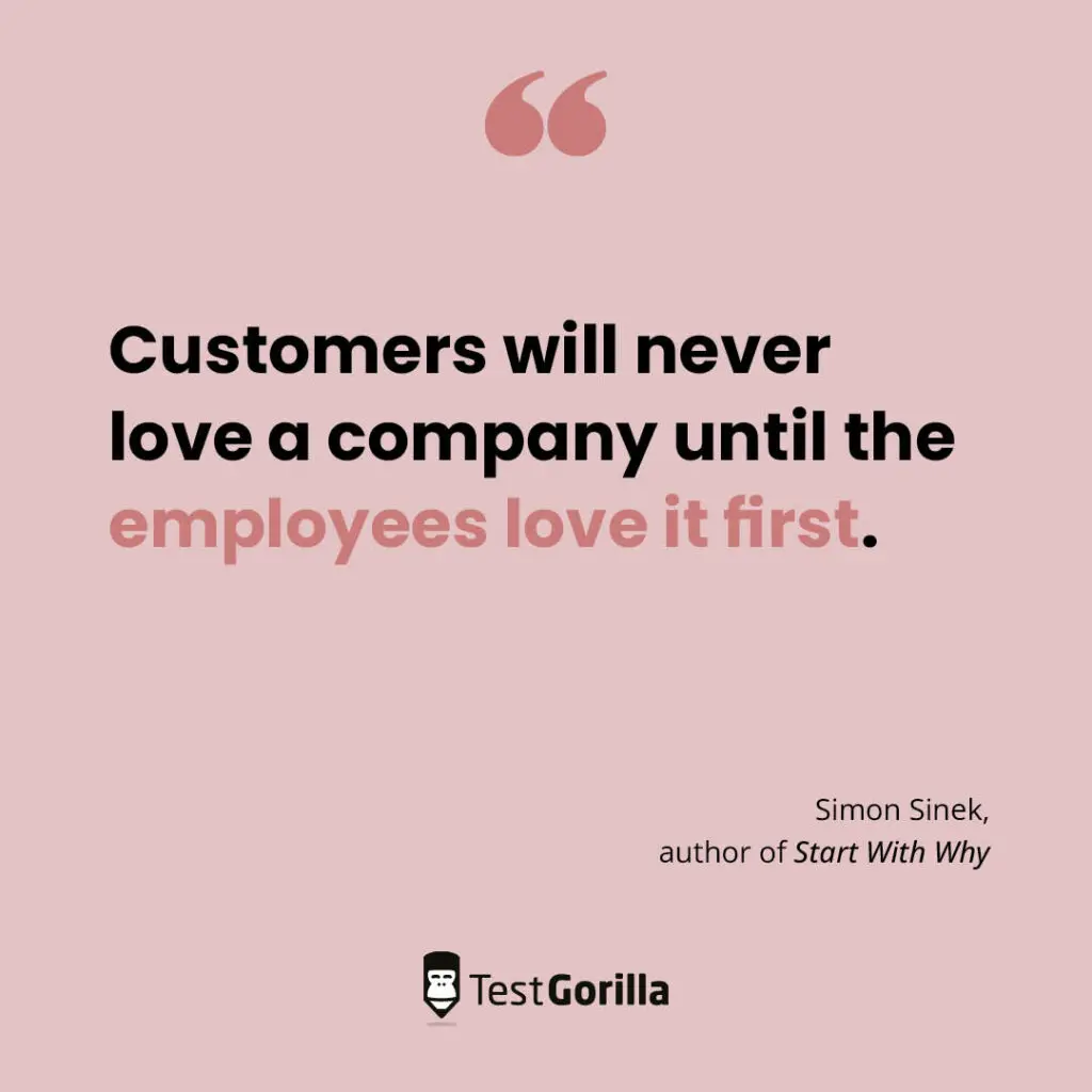 customers will never love a company until the employees love it first quote