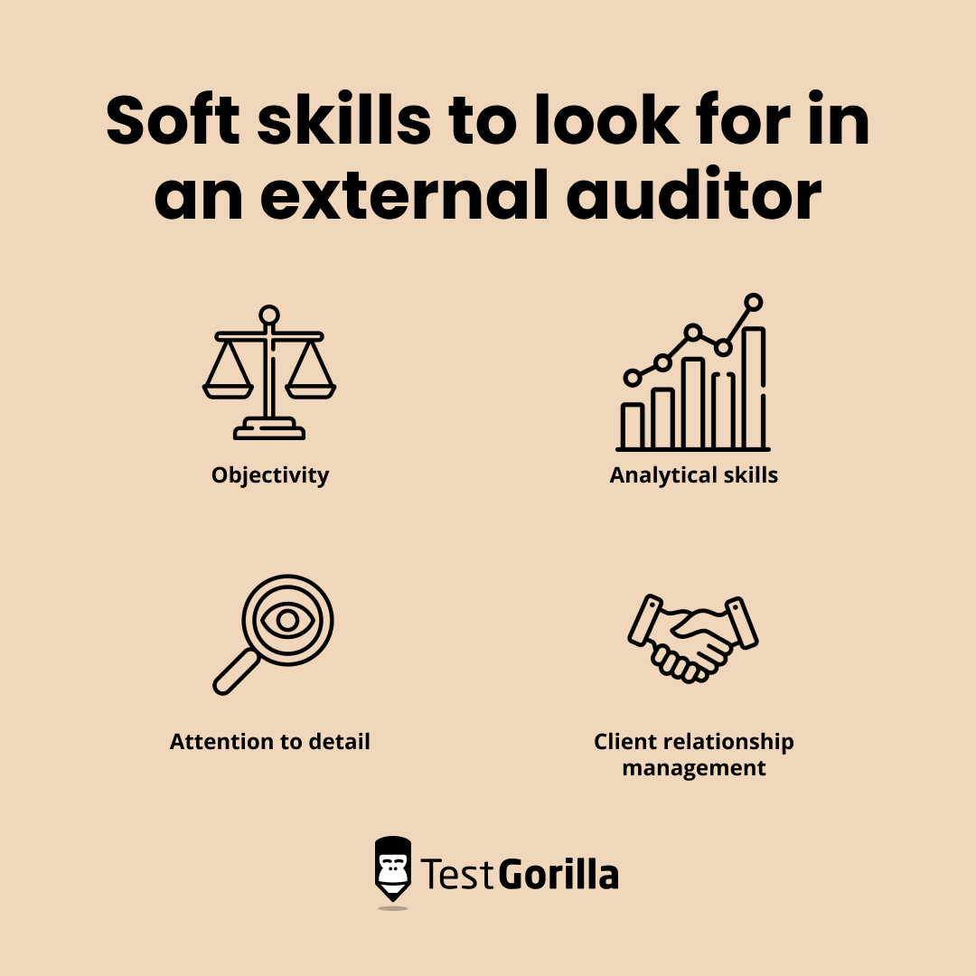 Soft skills to look for in an external auditor graphic