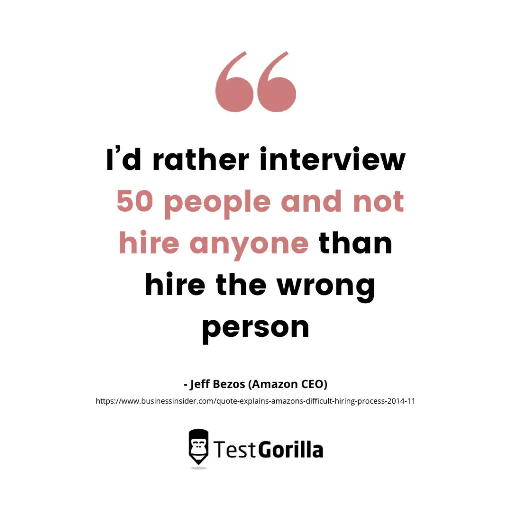 jeff bezos quote about hiring the wrong person