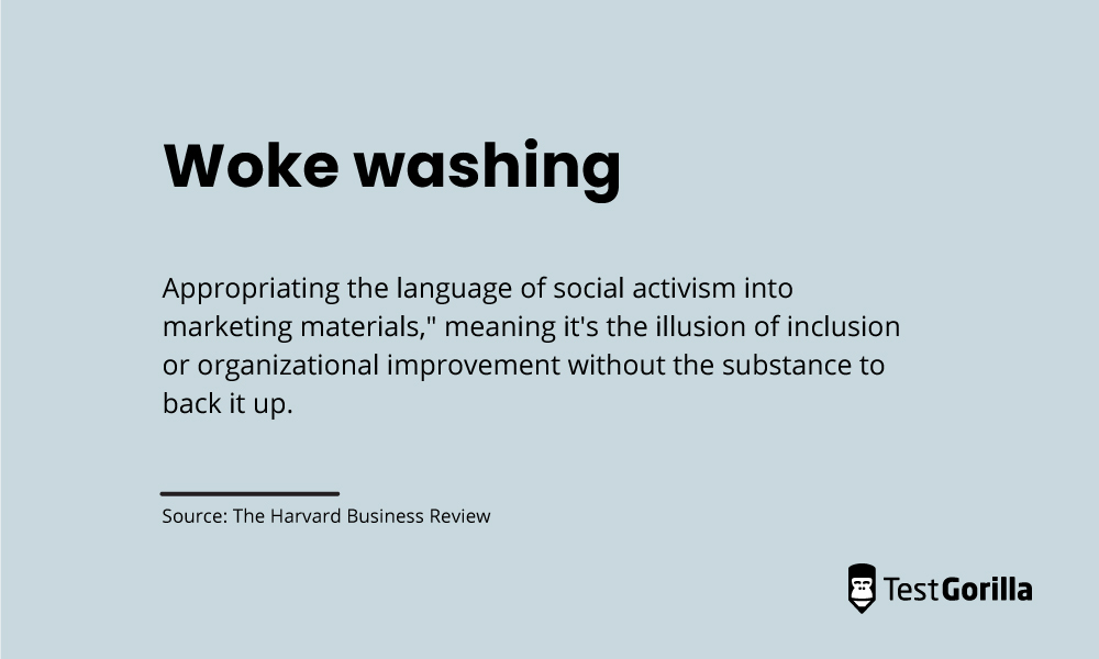 Woke washing definition