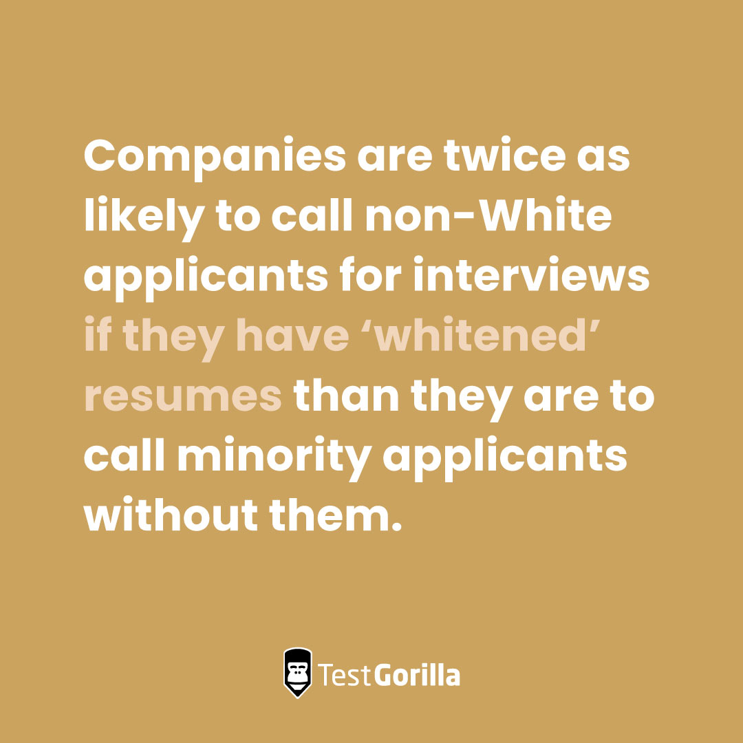 Companies are twice as likely to call white applicants for interviews