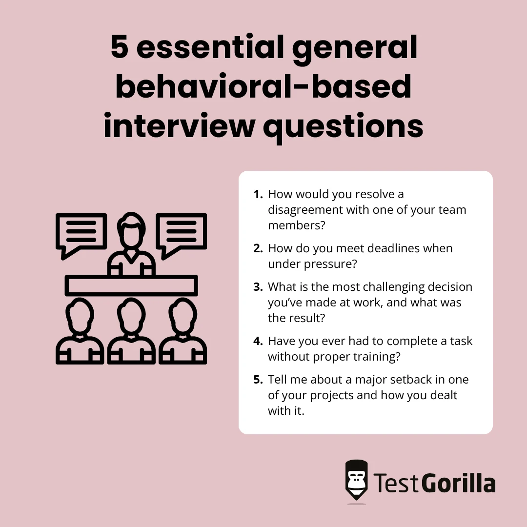 5 general behavioral-based interview questions