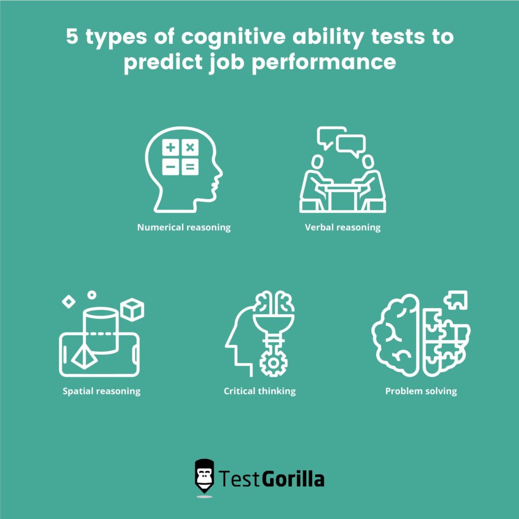 types of cognitive ability tests to predict job performance