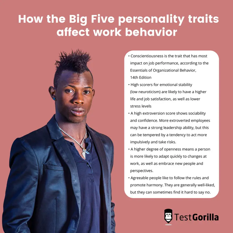 how big 5 traits affect work behavior