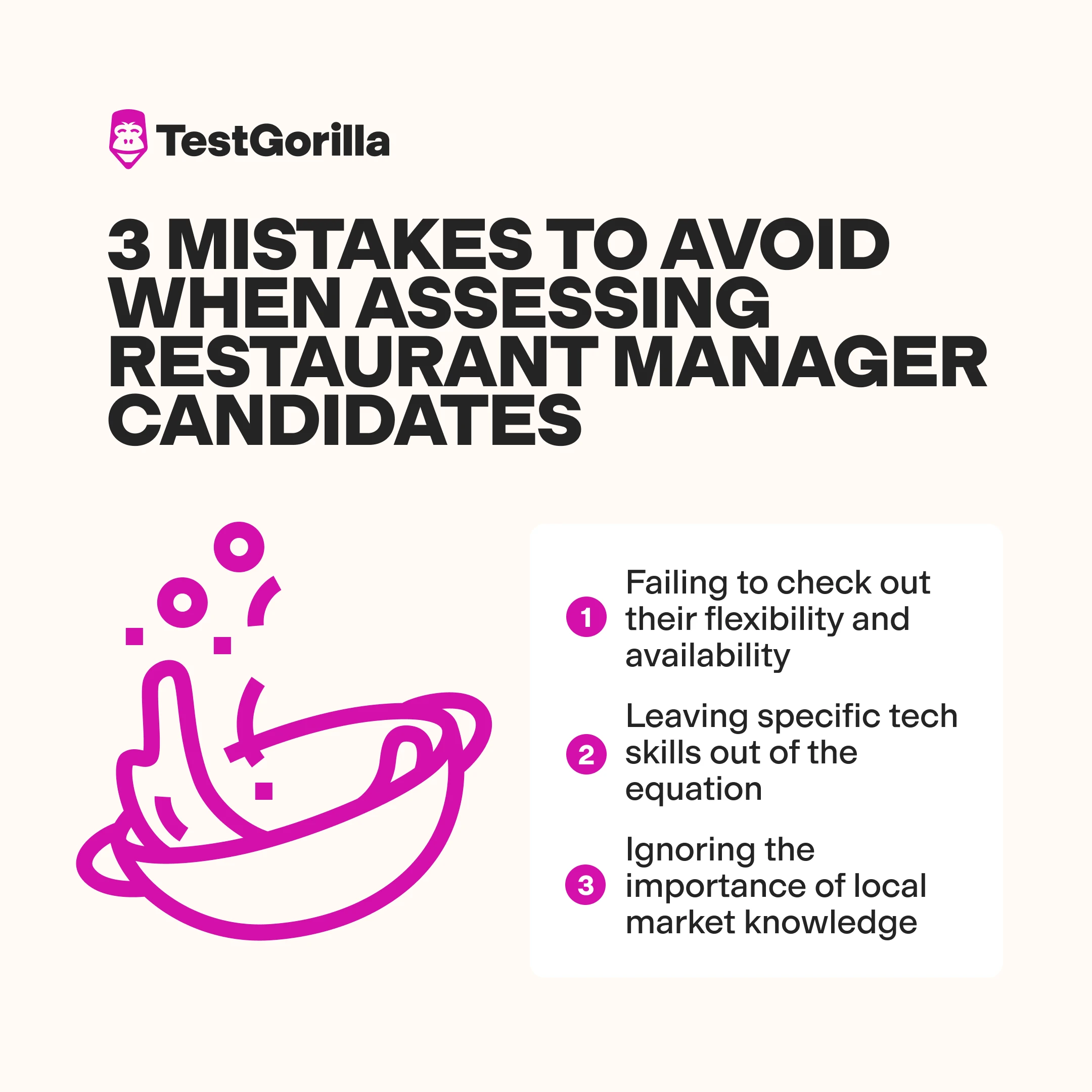 3 mistakes to avoid when assessing restaurant manager candidates graphic
