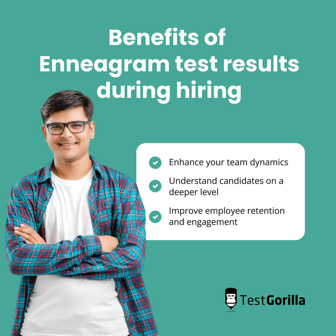 Benefits of enneagram test results during hiring graphic