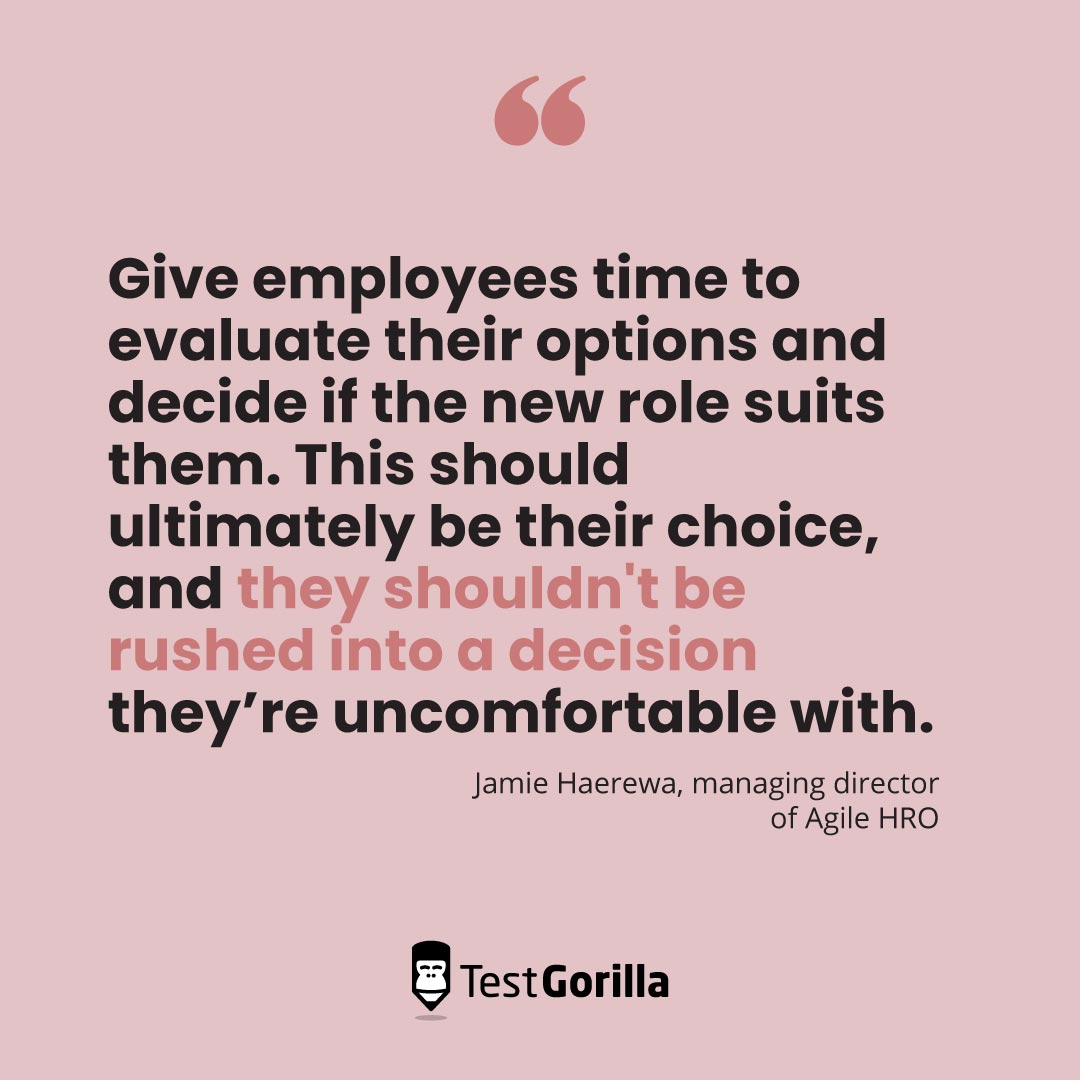 Quote frpm Jamie Haerewa managing director of Agile HRO