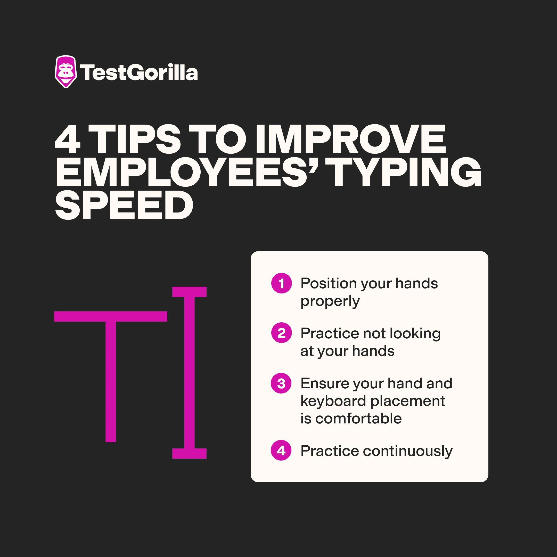 4 Tips to improve employees typing speed graphic