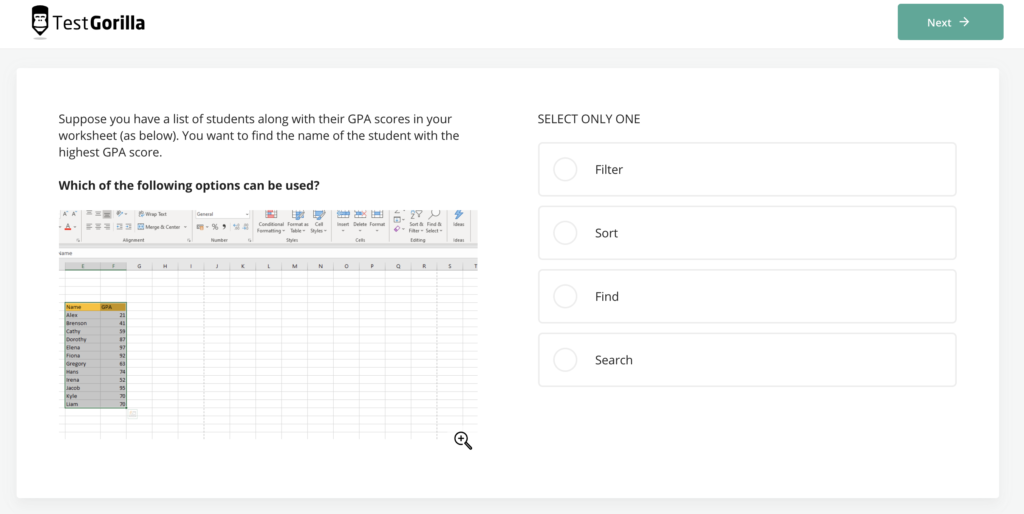 
Test zur Überprüfung der Excel-Kenntnisse
