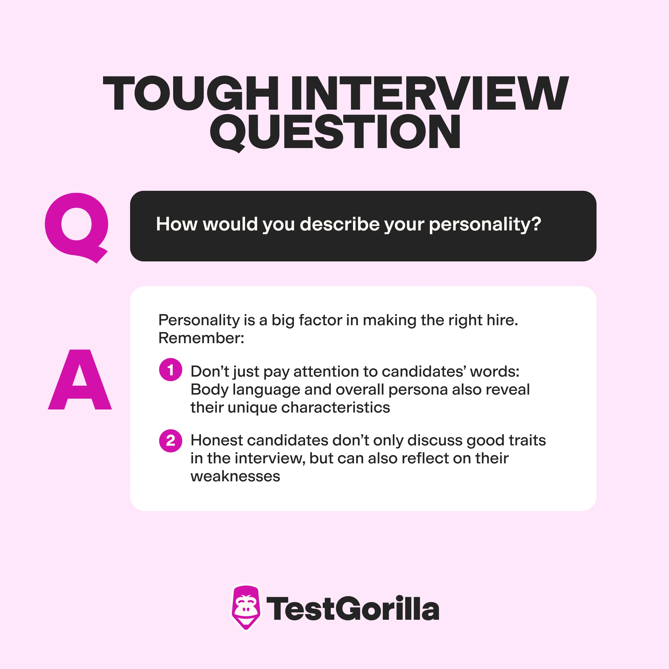 Tough interview question How would you describe your personality graphic