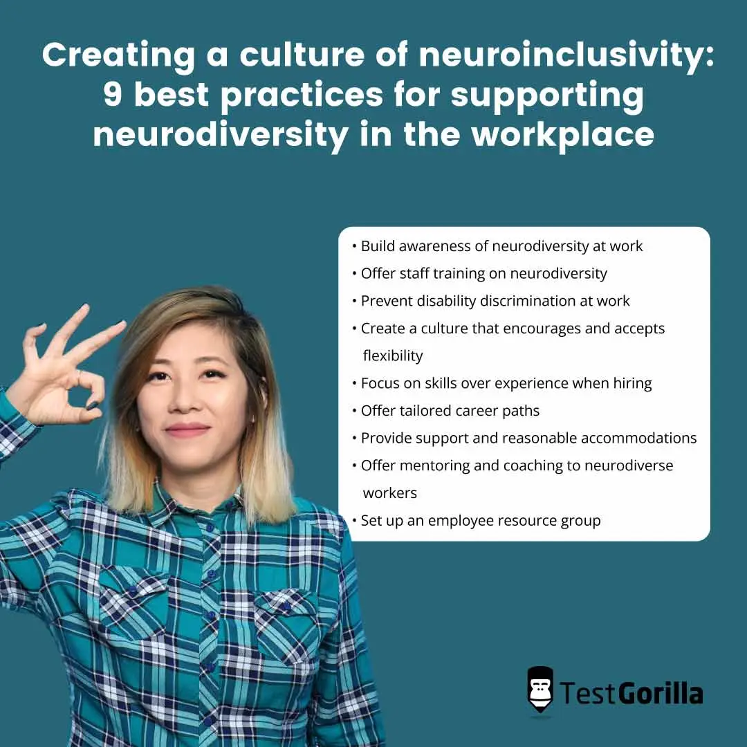 List of 9 best practices for supporting neurodiversity in the workplace