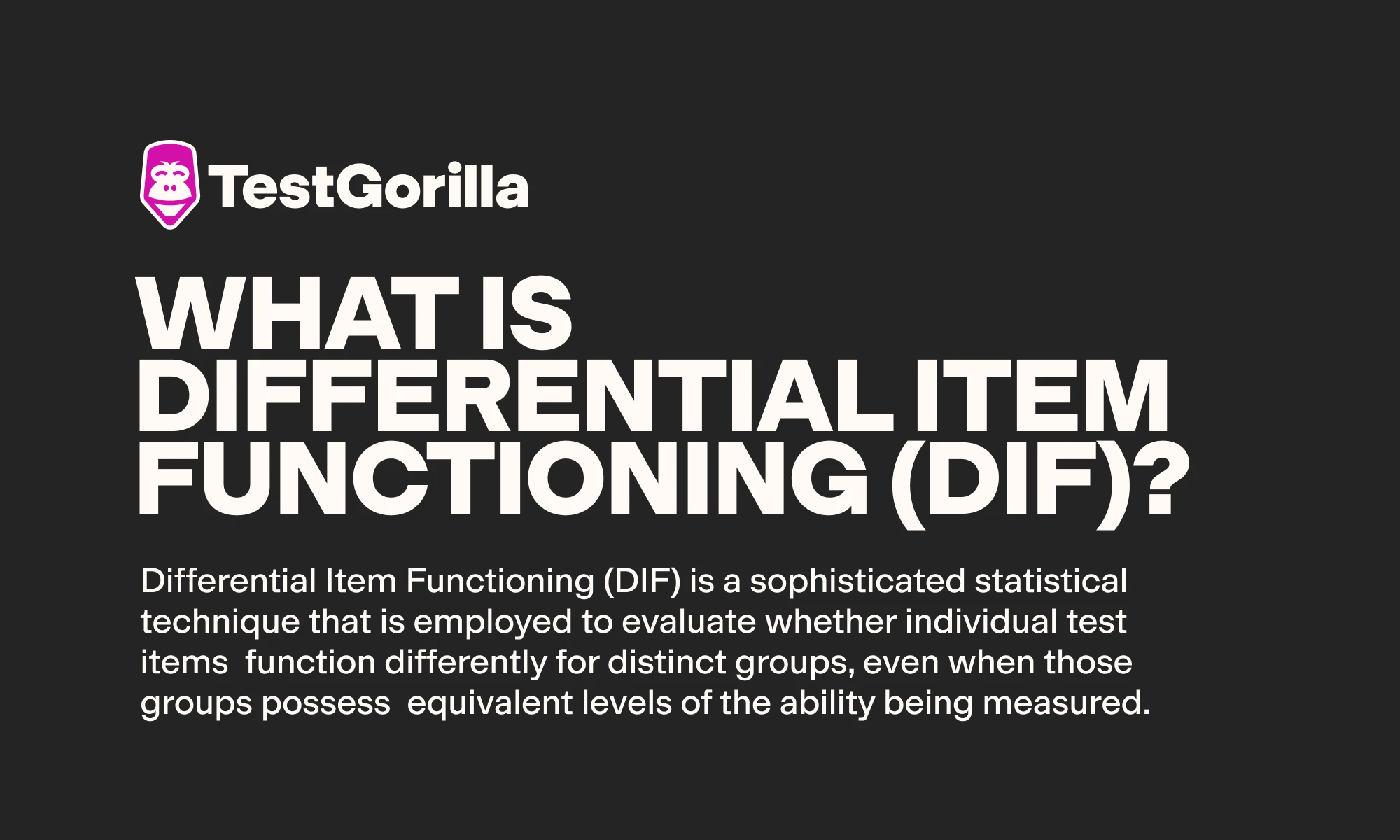 Differential Item Functioning (DIF) definition