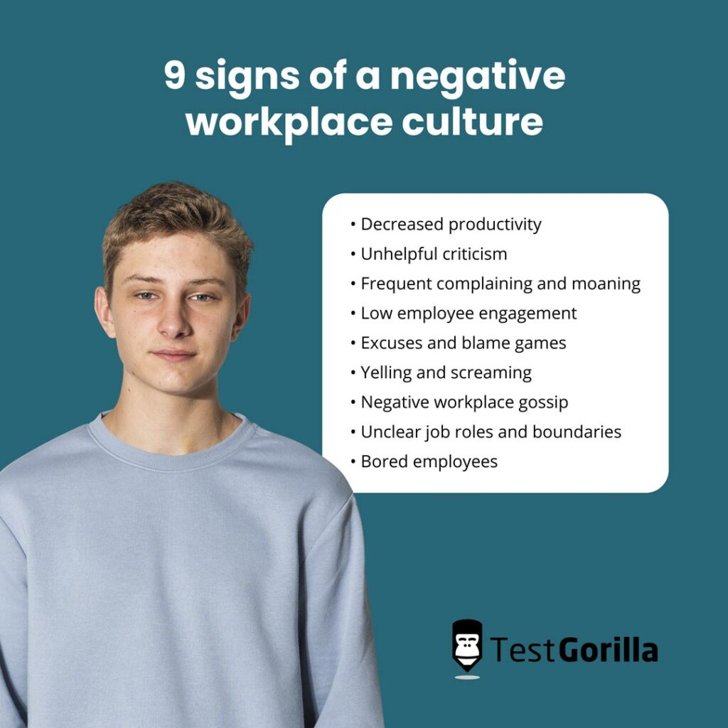 signs of a negative workplace culture