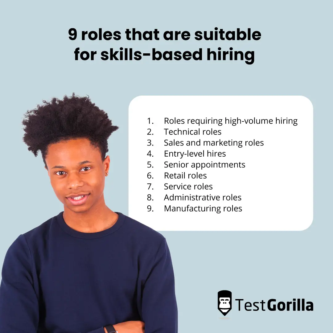 9 roles that are suitable for skills-based hiring