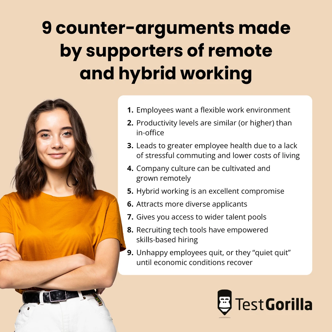 9 counter arguments made by supporters of remote and hybrid working