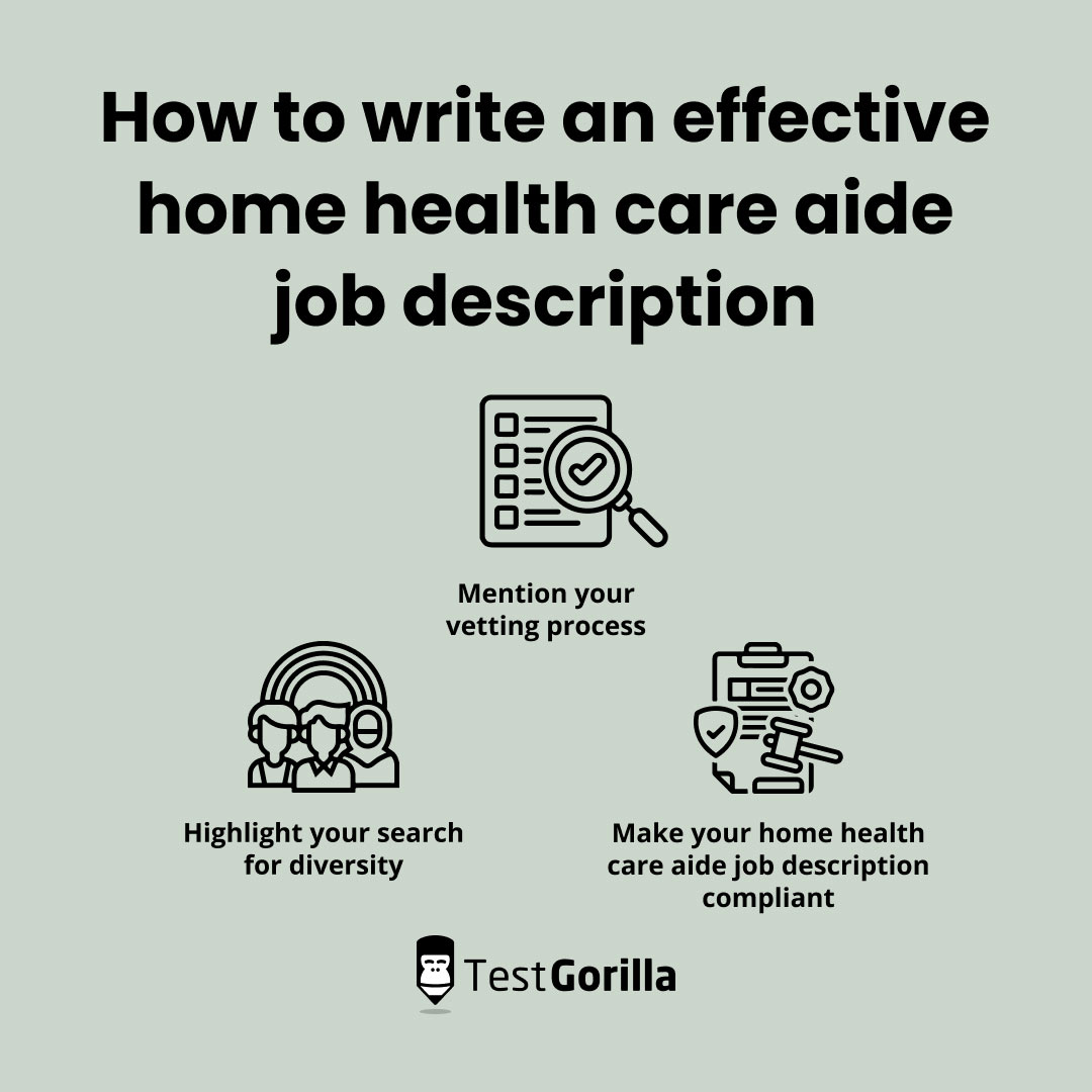 How to write an effective home health care aide job description graphic