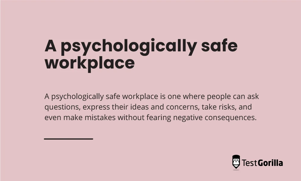 Psychologically safe workplace definition