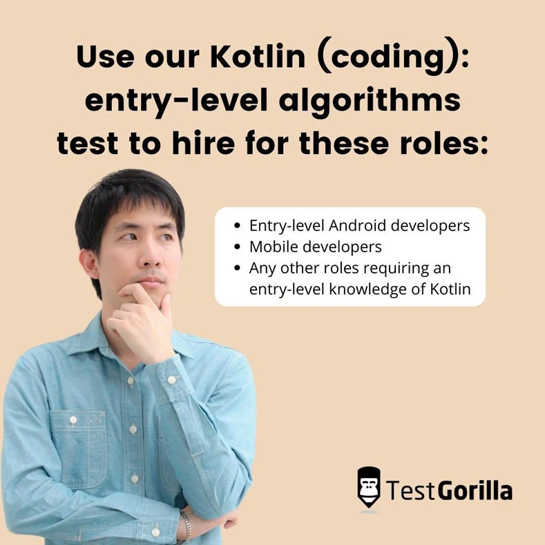 Use our Kotlin coding entry level test