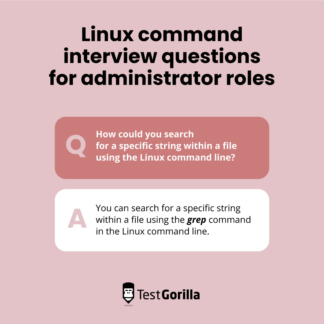 Linus command interview questions for administrative roles graphic