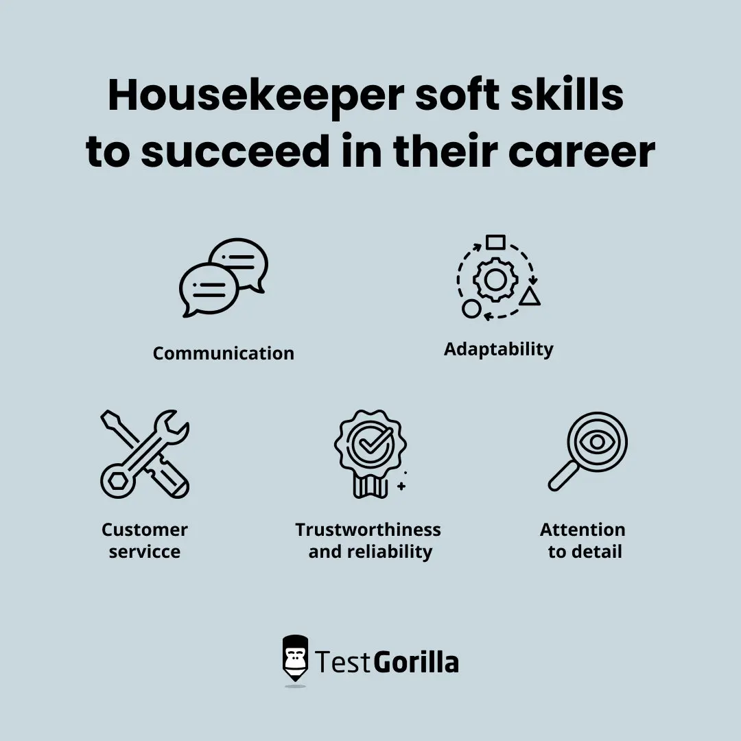 housekeeper soft skills to succeed in their career explanation graphic