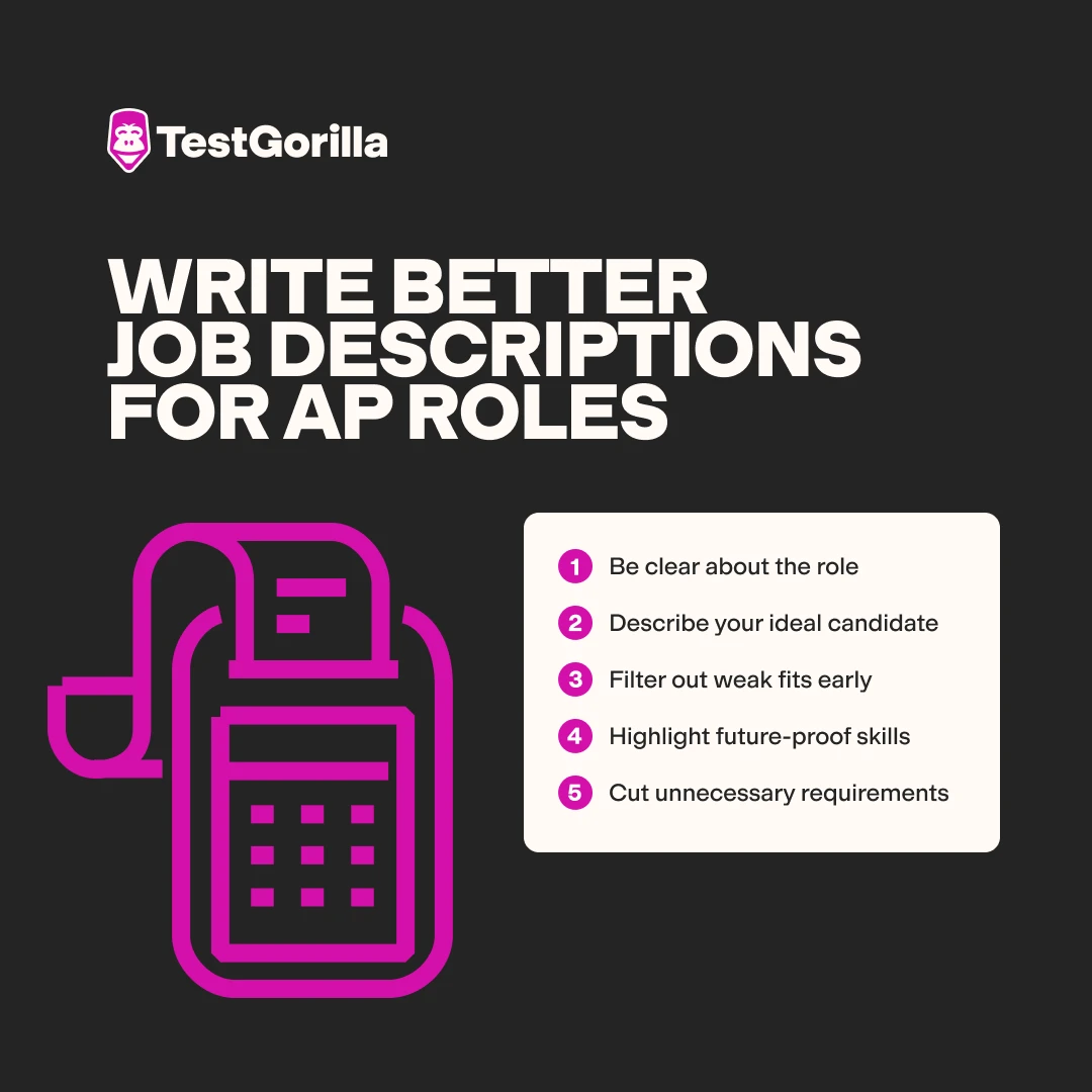 Write better job descriptions for AP roles graphic