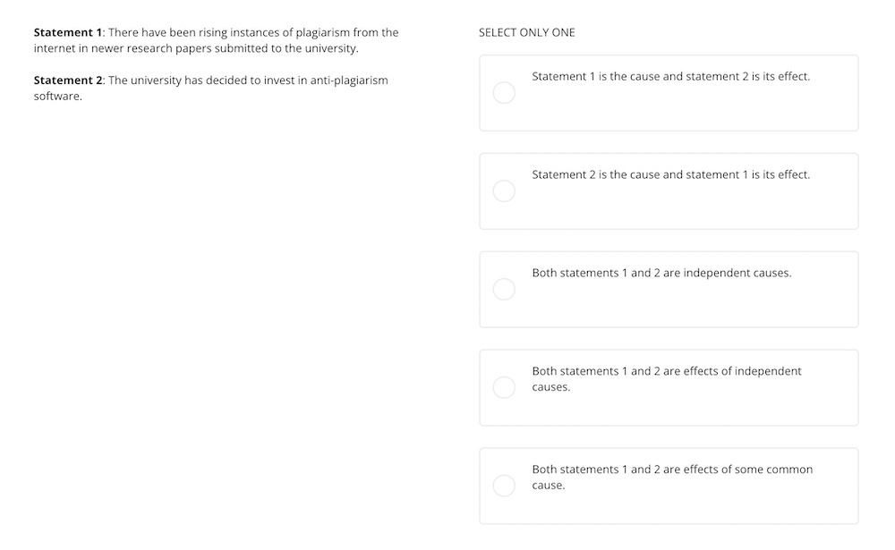 cause and effect question