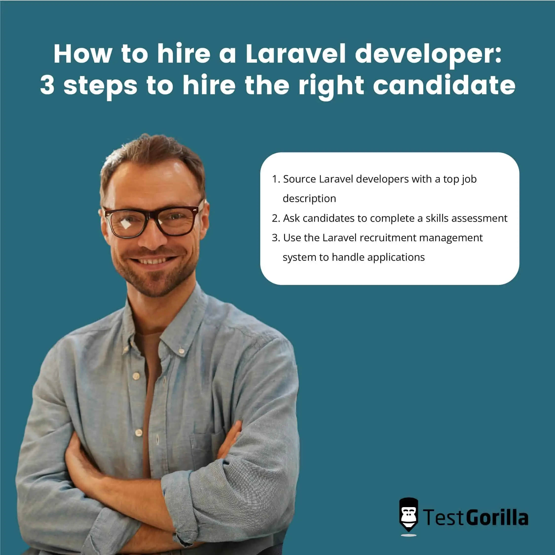list of 3 steps to hire the right candidate