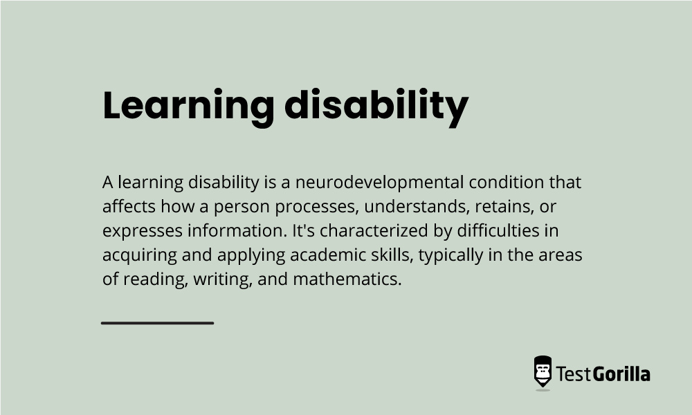 Definition of learning disability