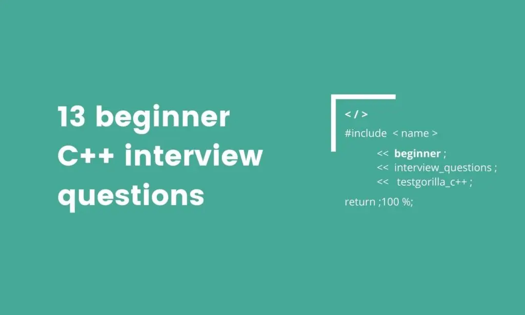 beginner C++ interview questions