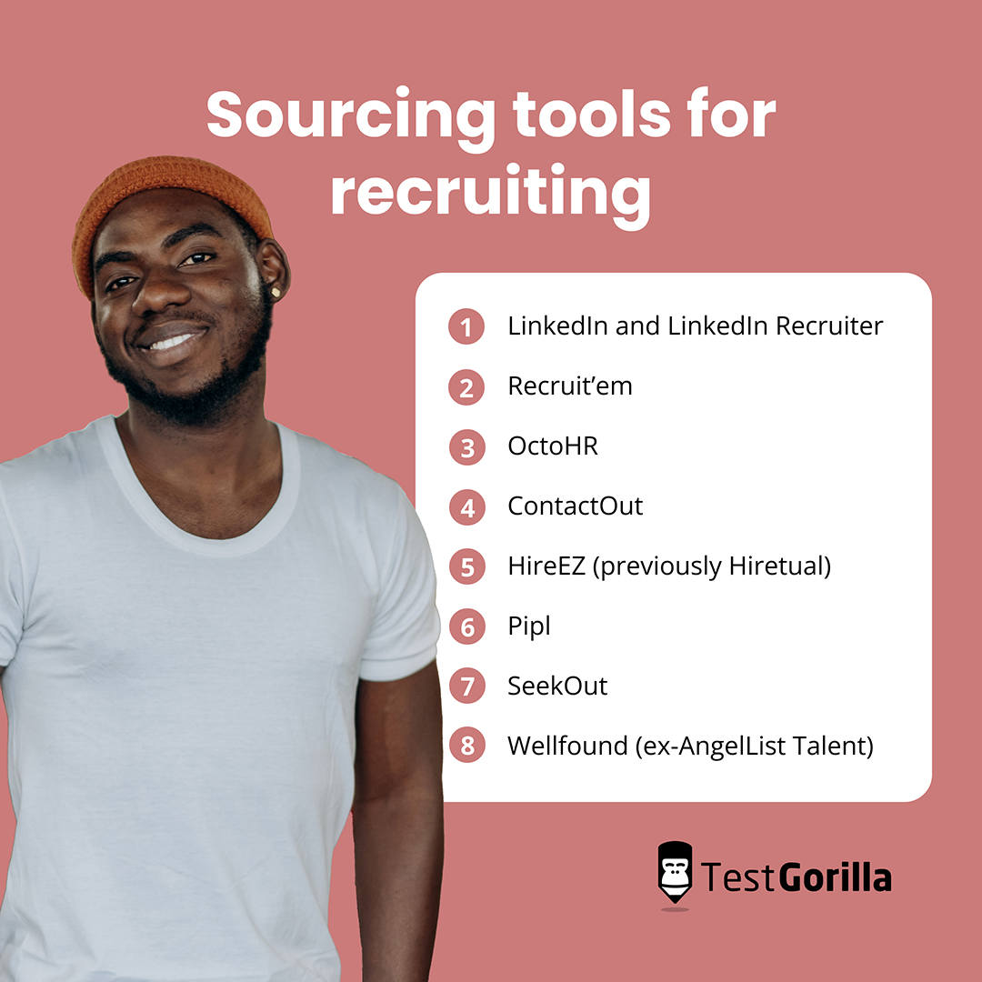 Sourcing tools for recruiting graphic