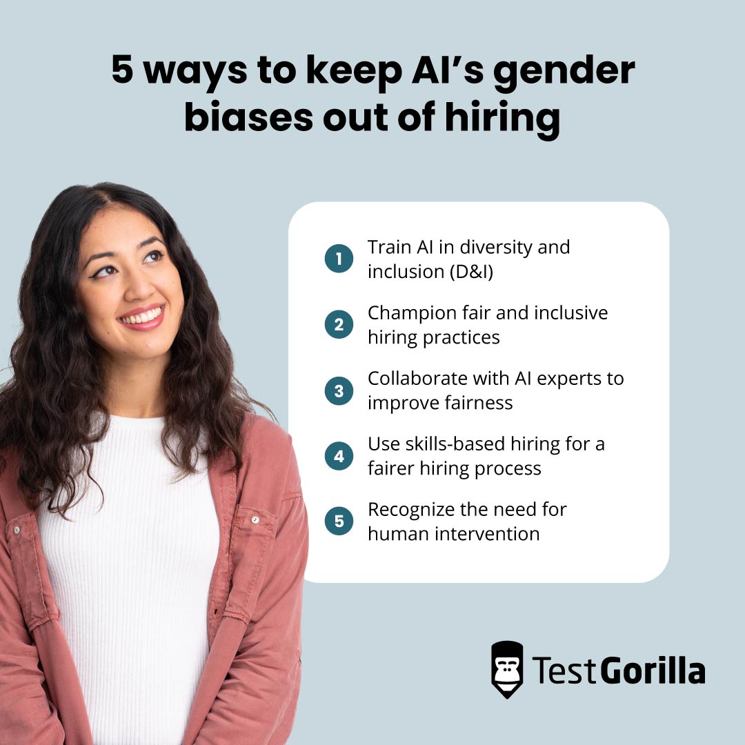 5 ways to keep AI's gender biases out of hiring