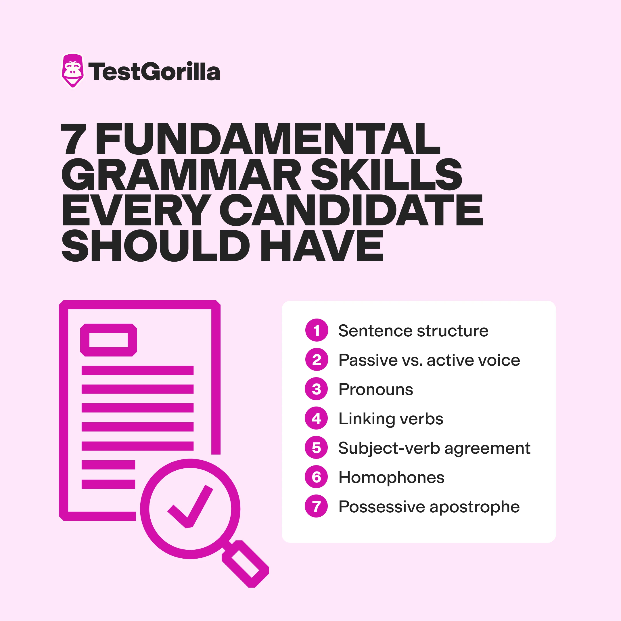 7 fundamental grammar skills and competencies graphic