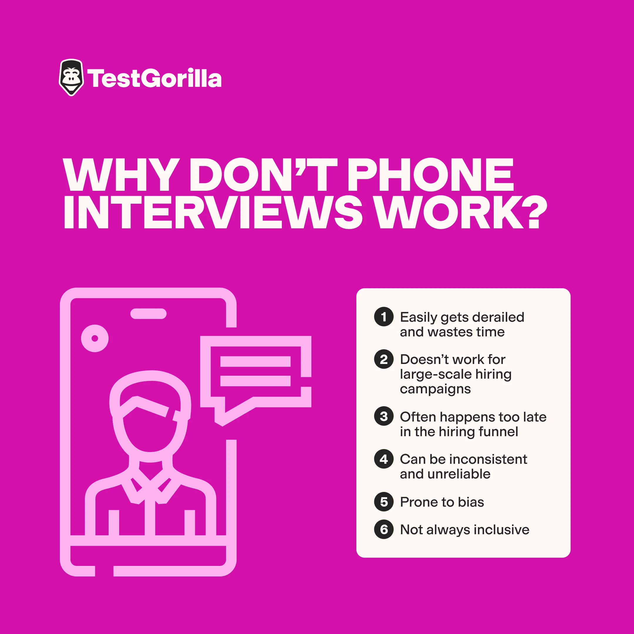 why don't phone interviews work graphic