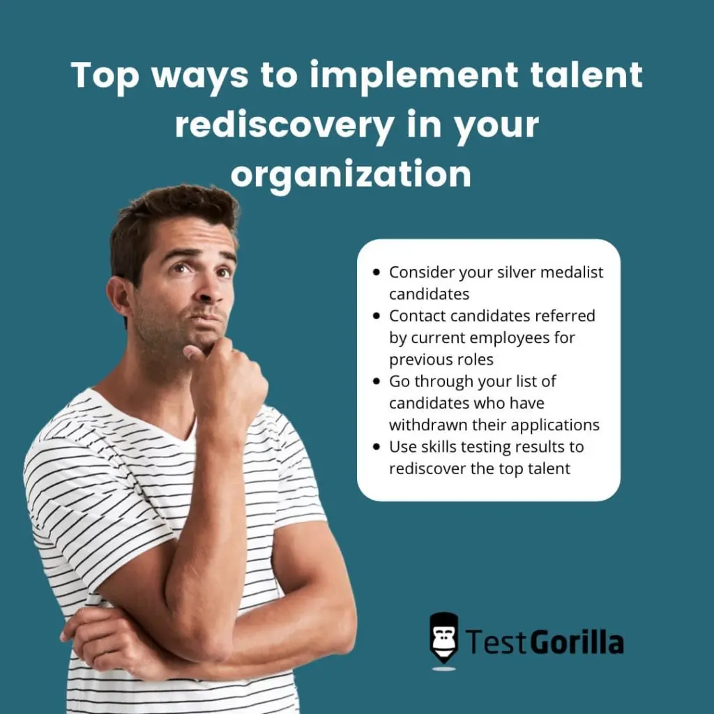 image listing the top ways to implement talent rediscovery in your organization