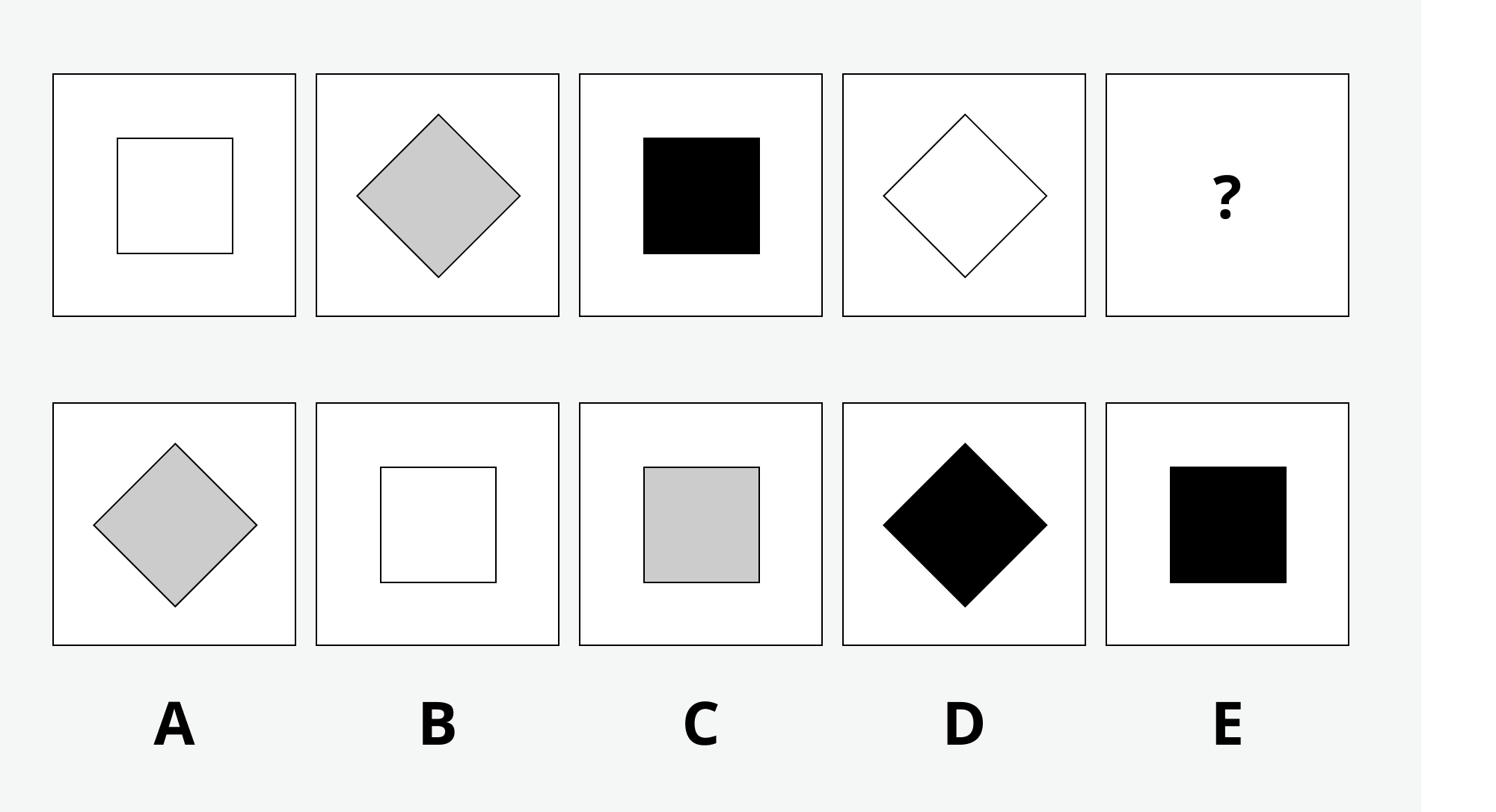 Example of an abstract reasoning test question