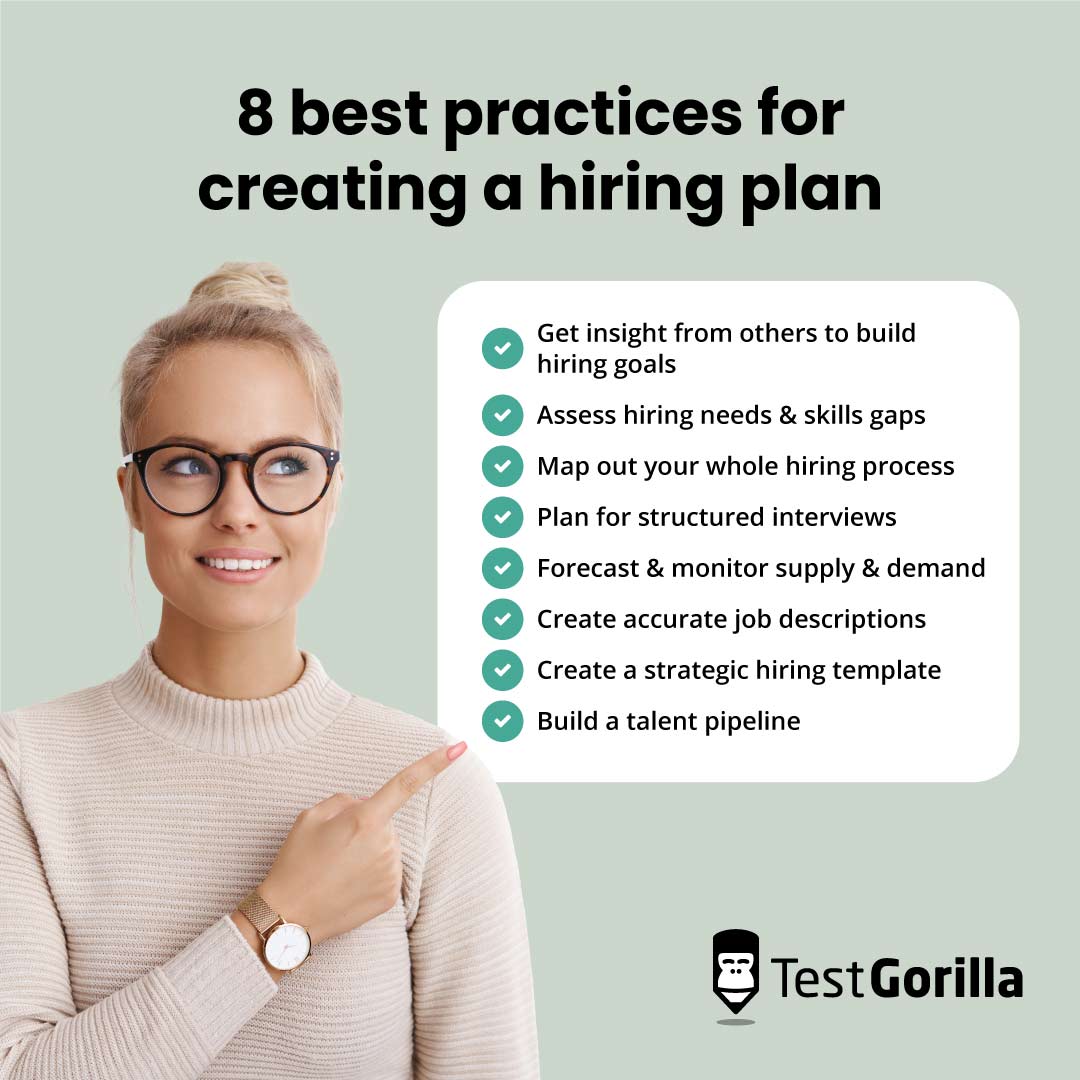 7 best practices for creating a hiring plan graphic