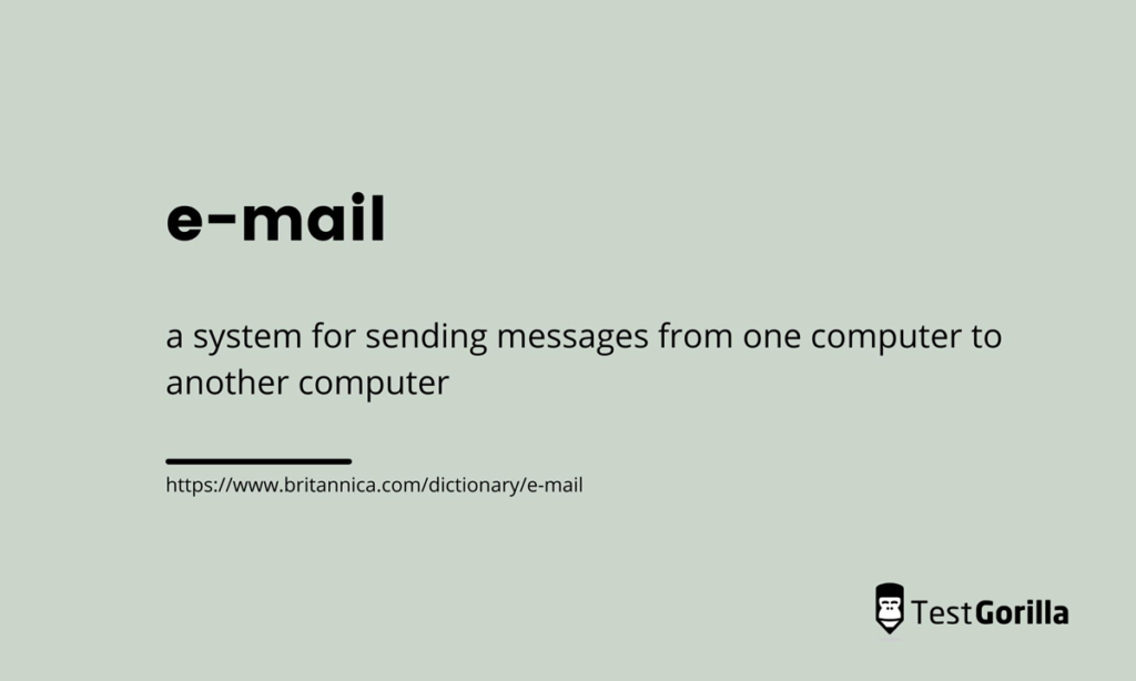 email dictionary definition